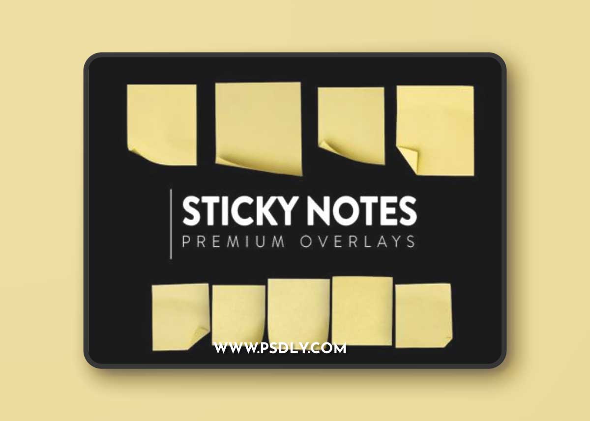 10 Sticky Notes Overlay HQ