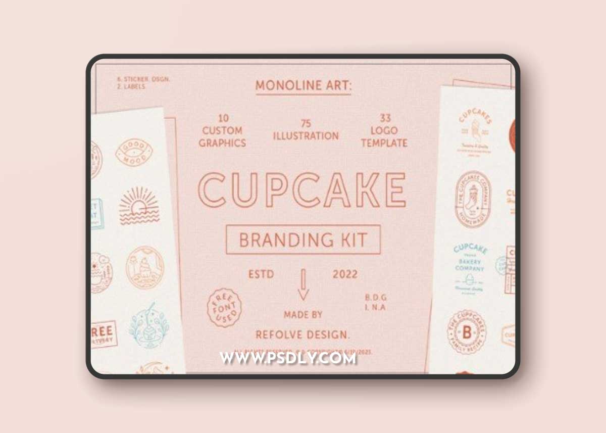 Creativemarket - Cupcake Branding Kit Templates