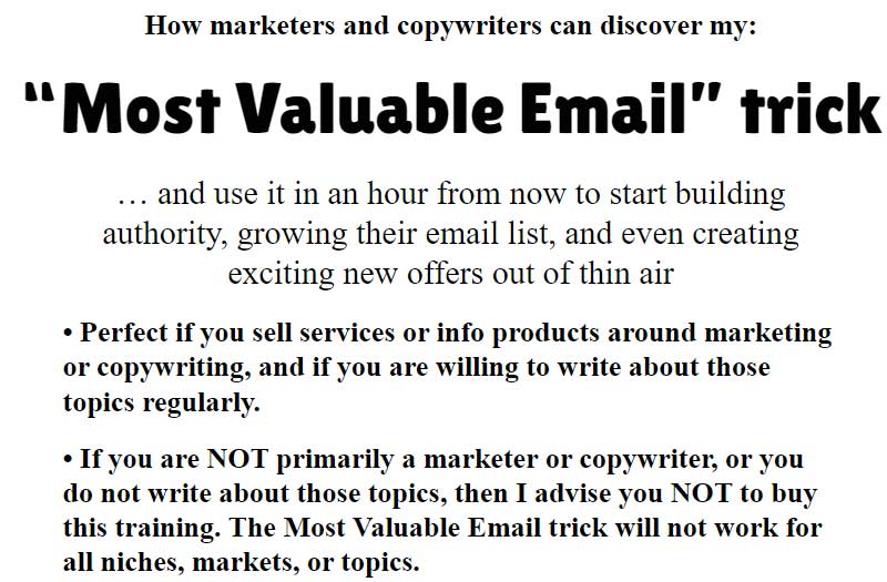 John Bejakovic – Most Valuable Email