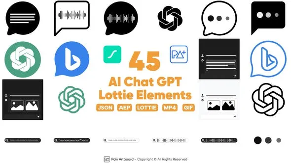 Videohive AI Chat GPT Lottie Elements 49852212