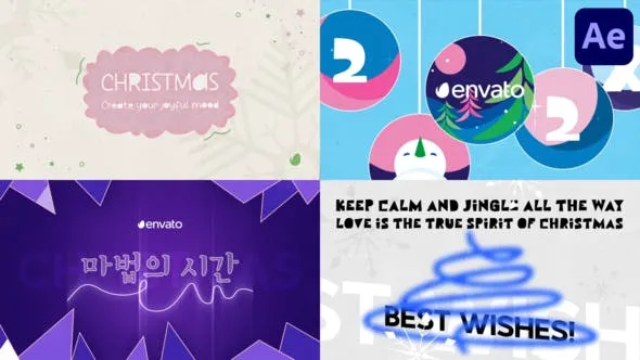 Videohive Christmas Typography for After Effects 49981220
