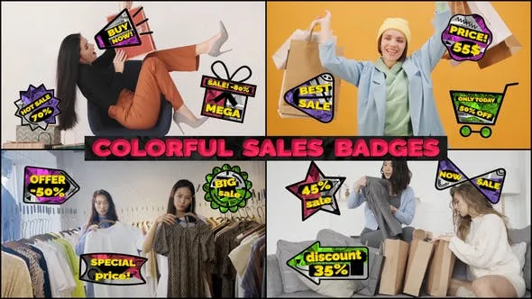 Videohive Colorful Sales Badges 49988343