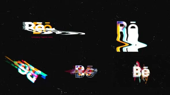 Videohive Glitch Logo 5in1 49548878