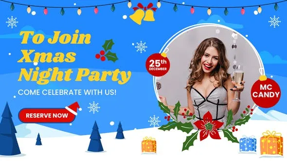 Videohive Merry Christmas Night Party Slideshow 49869900