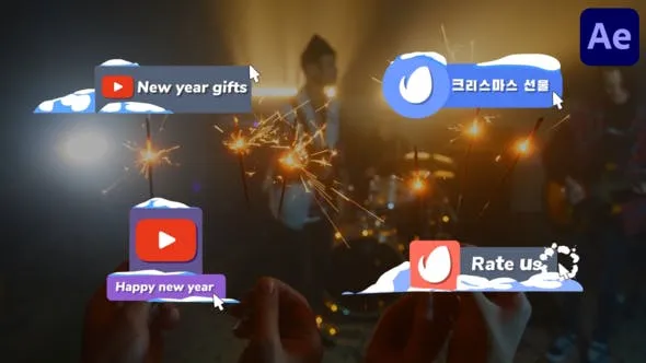 Videohive Snow Social Media Lower Thirds for After Effects 49939422