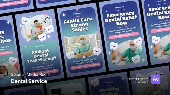 Videohive Social Media Reels - Dental Service After Effects Template 50070965
