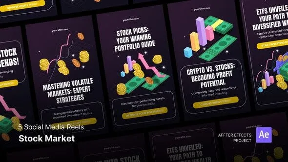 Videohive Social Media Reels - Stock Market After Effects Template 50082551