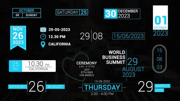 Videohive Time & Date Titles 2.0 49274661