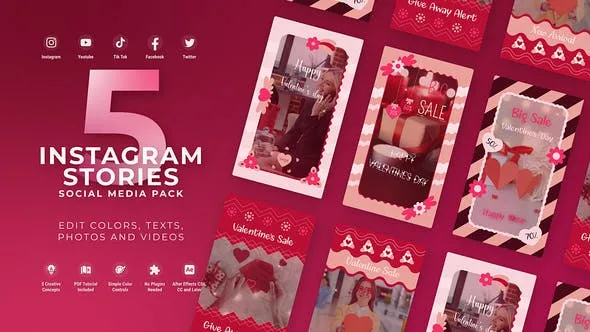 Videohive Valentine Day Instagram Vertical Reel 50007491