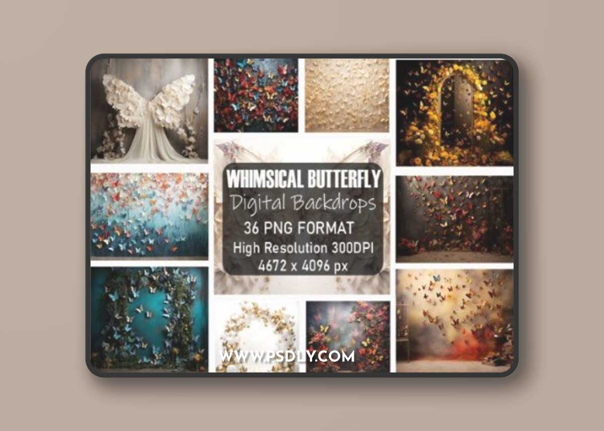 Whimsical Butterfly Backdrops