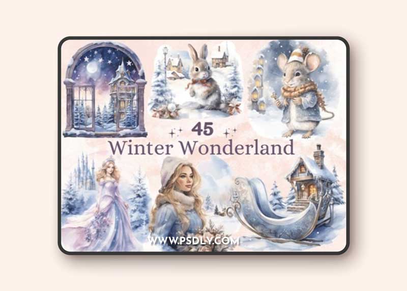 Winter Wonderland Clipart Sublimation 86359014