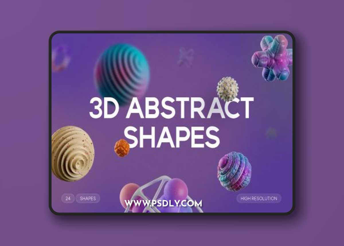 3D Unique Abstract Shape Elements