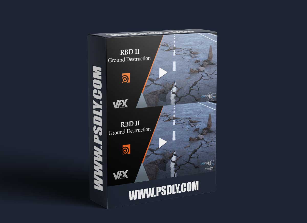 Houdini RBD II - Ground Destruction: Learn Ground Cracks & Import Into Unreal Engine
