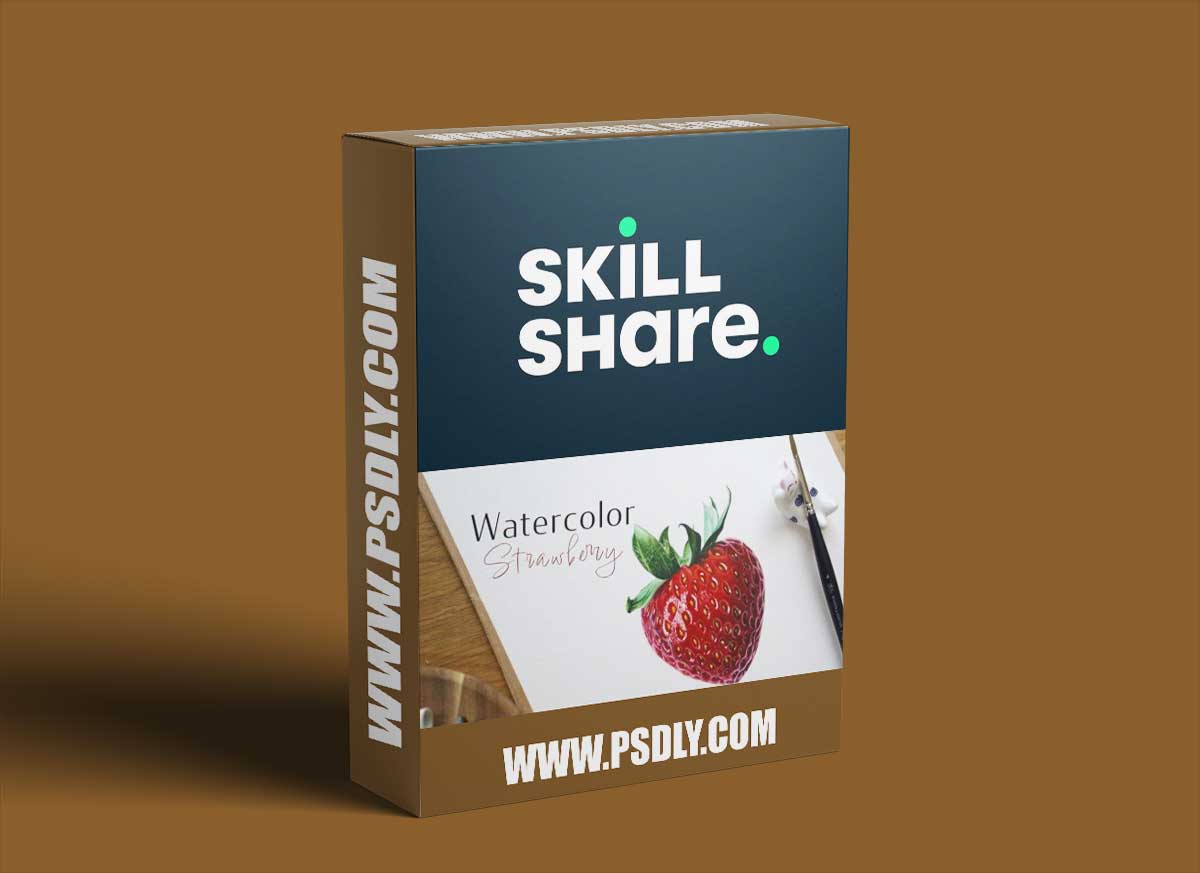 How To Paint: Realistic Watercolor Strawberry | Step By Step