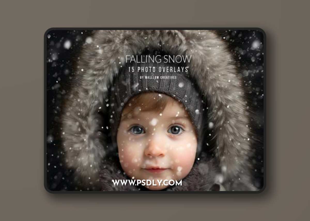 Realistic Falling Snow Photo Overlay PNG