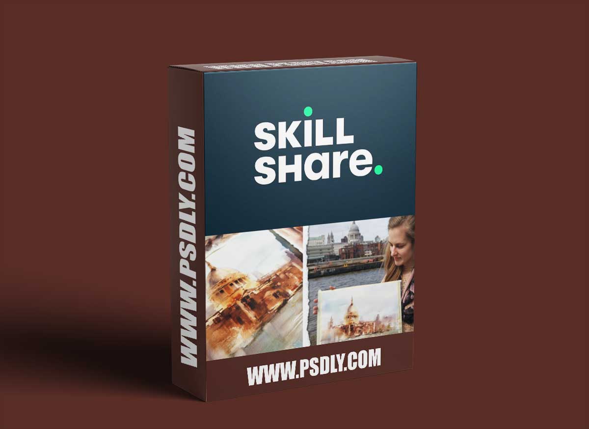 Urban Watercolor Quick Sketching: Paint in Loose Style and Simplify Details.