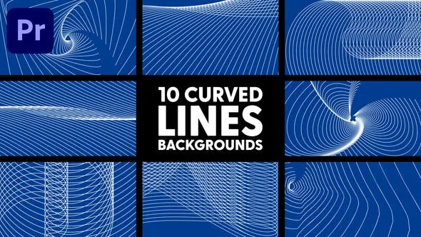 Videohive Curved Lines Backgrounds 50474291