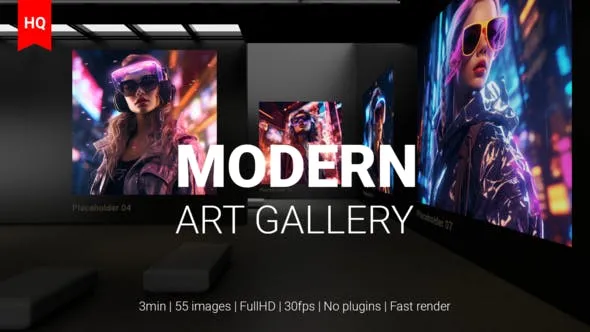 Videohive Modern Art Museum Gallery NFT AI Traditional Art Exhibition 49948346