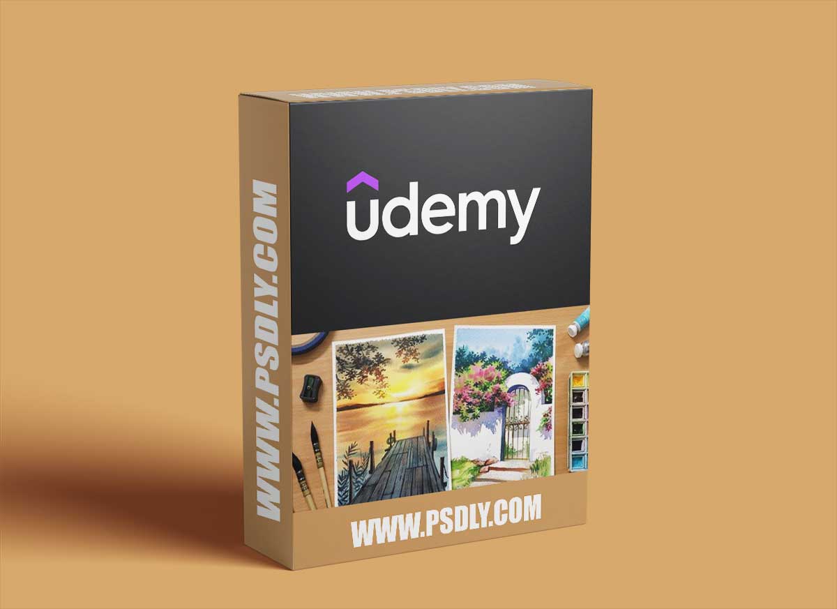 Watercolor Landscapes: Paint A Colorful Garden And Sunset