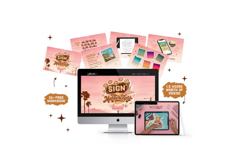 Aurelie Maron - Retro Sign Masterclass for Procreate