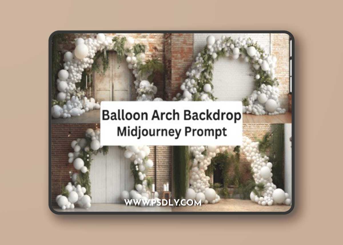 Balloon Arch Digital Backdrop