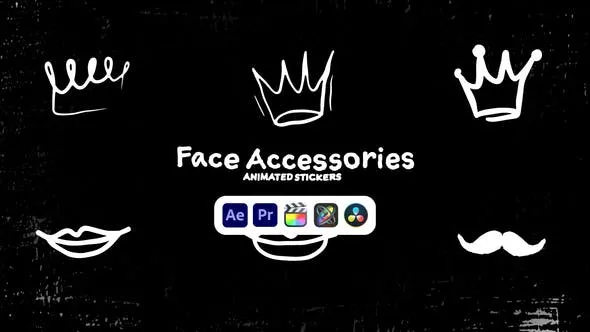 Videohive Face Accessories Animated Stickers 50571331