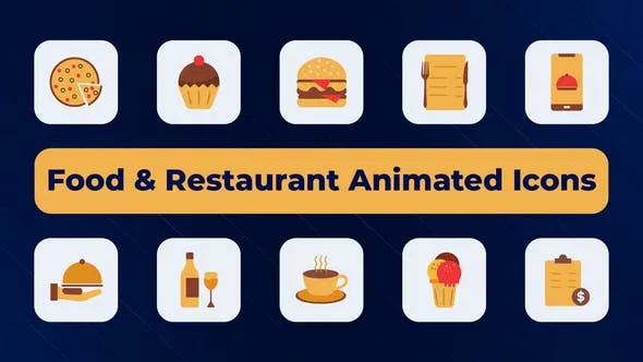 Videohive Food & Restaurant Animated Icons 50552202