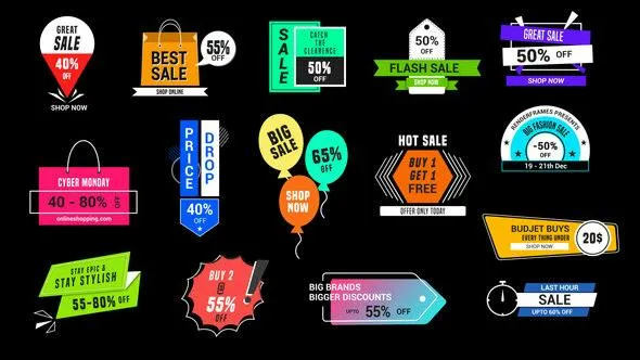 Videohive Sales & Discounts Badges 50643491