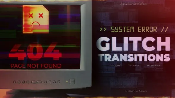 Videohive System Error – Glitch Transitions 50658244