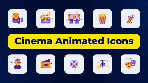 Videohive Cinema Animated Icons 51013259