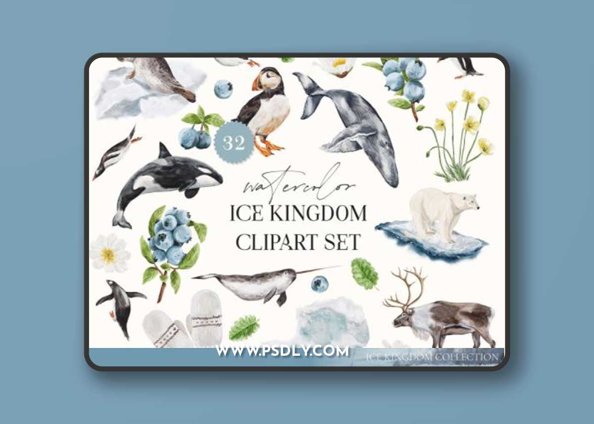 Winter Watercolor Illustrations Clip Art