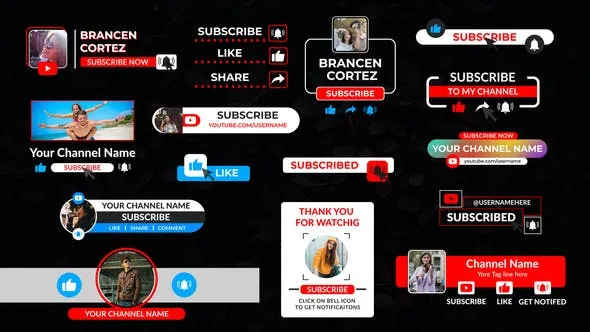 Videohive Creative Subscribe Titles 51809134