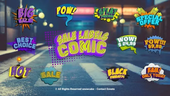 Videohive Sale Labels Comic 51756176