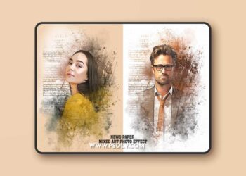 Typography Portrait Text Overlays - Photo Effects for Photoshop