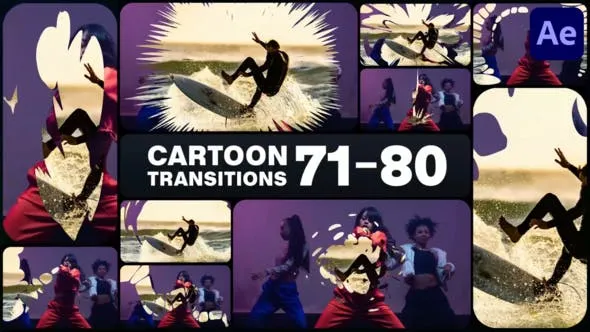 Videohive Cartoon Transitions for After Effects 51965710