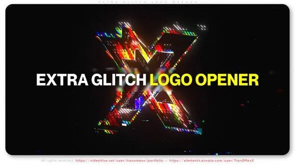 Videohive Extra Glitch Logo Opener 52114405