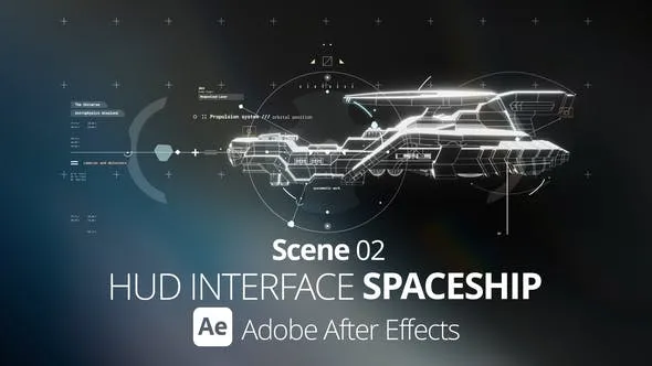 Videohive HUD Interface Spaceship 02 Ae 52310137
