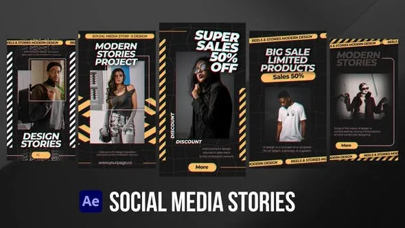 Videohive Social Media Stories for After Effects 52125319