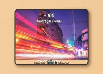100+ Neon Light Lightroom Presets Bundle
