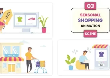 Videohive Seasonal Shopping illustration Scene 52635930