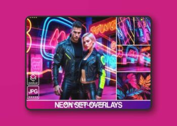 Neon Photoshop Overlays Neon Backdrops