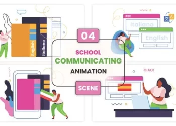 Videohive School Communicating Concept Animation Scene 53532200