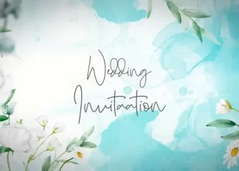 Videohive Watercolor Wedding Invitation Slideshow 2.0 54033102