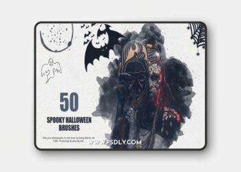50 Spooky Halloween Brushes LRGNLXB