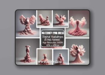 Pink-Dress-Maternity-Digital-Backdrops