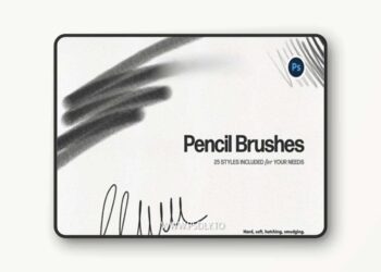 Basic Pencil Photoshop Brushes NLHTTT5