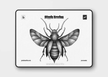 Procreate Stipple Brushes HQ74SUM