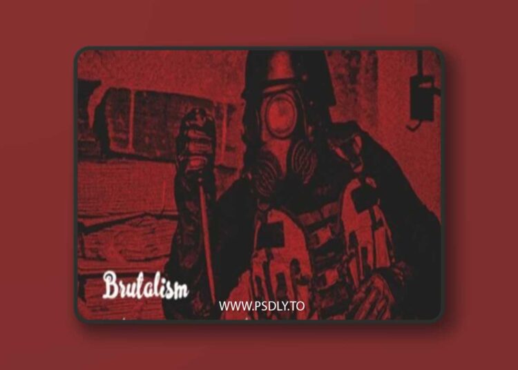 Brutalism Poster Art Photoshop Action 1 Brutalism Poster Art Photoshop Action