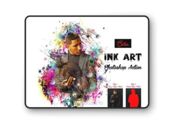 Color Ink Art Action for Photoshop