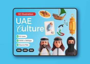 UAE Culture 3D Icon Set L5E98DY
